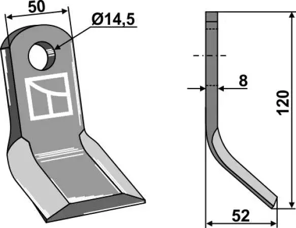 Y-Messer 120x50mm